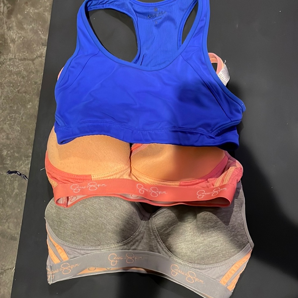 DO NOT PURCHASE lot of 3 sports bras size 34B Jessica Simpson Athleta